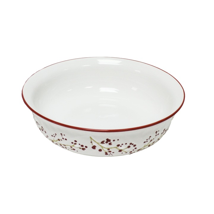 Kerámia tál, karácsonyi modell, 25 cm, Boboshop