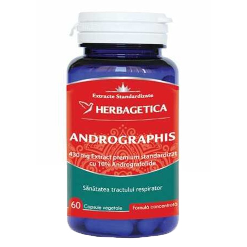 Supliment alimentar Andrographis, Herbagetica, 60 capsule