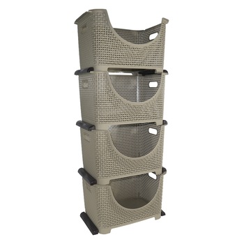 Organizator din plastic universal 4 rafturi Organizator din plastic universal 4 rafturi