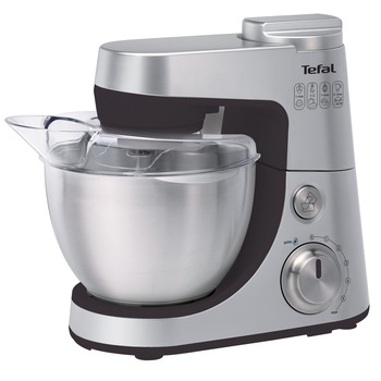 Robot de bucatarie Tefal MasterChef Gourmet QB408D38, 900W, 6 trepte de viteza, functie pulse, capacitate bol 4L, Argintiu Robot de bucatarie Tefal MasterChef Gourmet QB408D38, 900W, 6 trepte de viteza, functie pulse, capacitate bol 4L, Argintiu