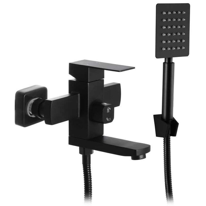 Set de dus Mixxus KUB-009 Negru (EURO), Otel inoxidabil