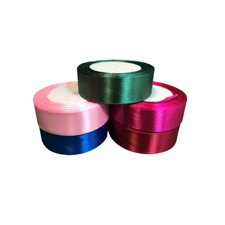 Set 5 role satin, lungime 25 m, latime 2,5 cm