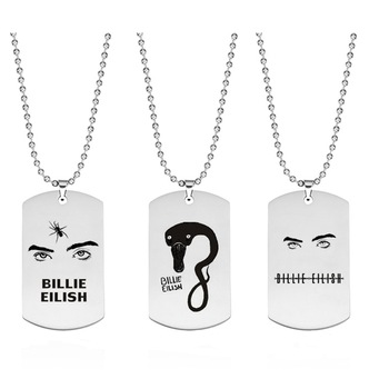 Set 3 x Medalion, Steel, Billie Eilish, argintiu,inox Set 3 x Medalion, Steel, Billie Eilish, argintiu,inox