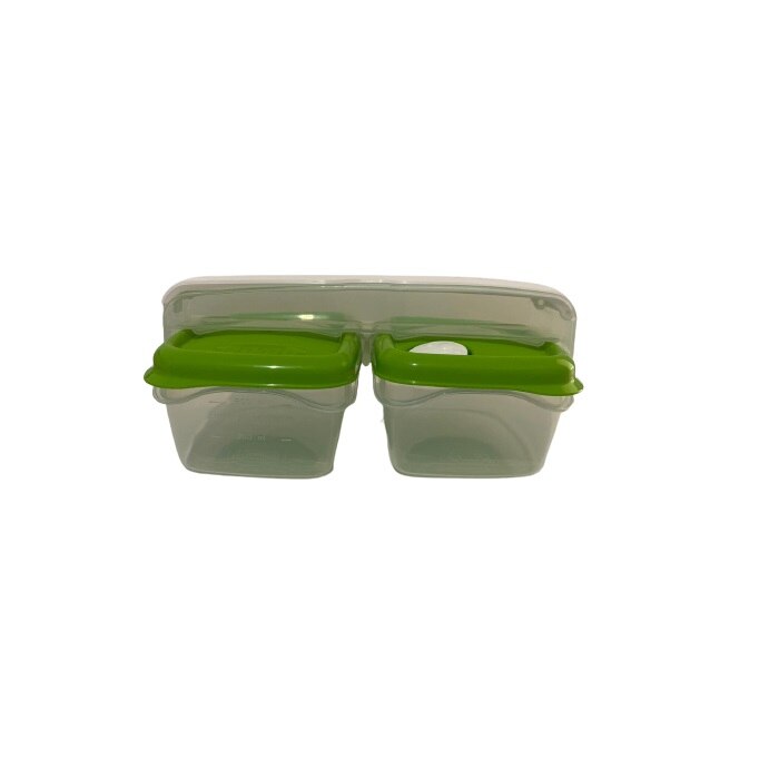 Set caserole alimentare pentru pranz, verzi, 2 x 0.75 litrii
