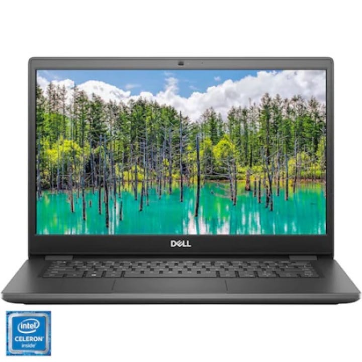 Dell Latitude 3410 ultrahordozható laptop Intel Celeron 5205U 1,90 GHz, 14 , Full HD, 8 GB, 512 GB SSD-vel, Intel UHD grafika, Ubuntu, szürke
