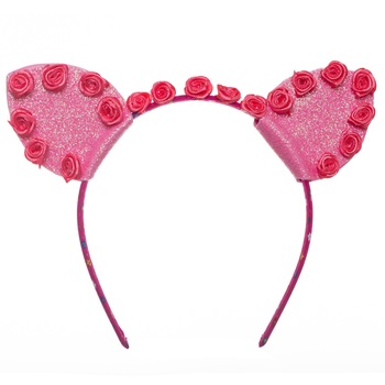 Bentita cu urechi roz si flori Bentita cu urechi roz si flori