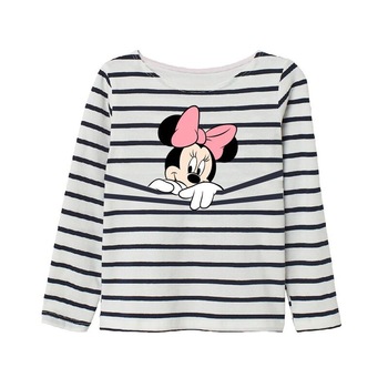 Bluza Minnie Mouse, alba cu dungi negre Bluza Minnie Mouse, alba cu dungi negre