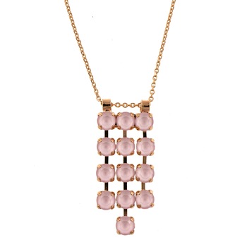 Pandantiv cu lant placat cu Aur roz de 24K, Cristale, Powder Rose by Roxannes - Mariana Jewellery, Roz 5430/3-121121RG Pandantiv cu lant placat cu Aur roz de 24K, Cristale, Powder Rose by Roxannes - Mariana Jewellery, Roz 5430/3-121121RG