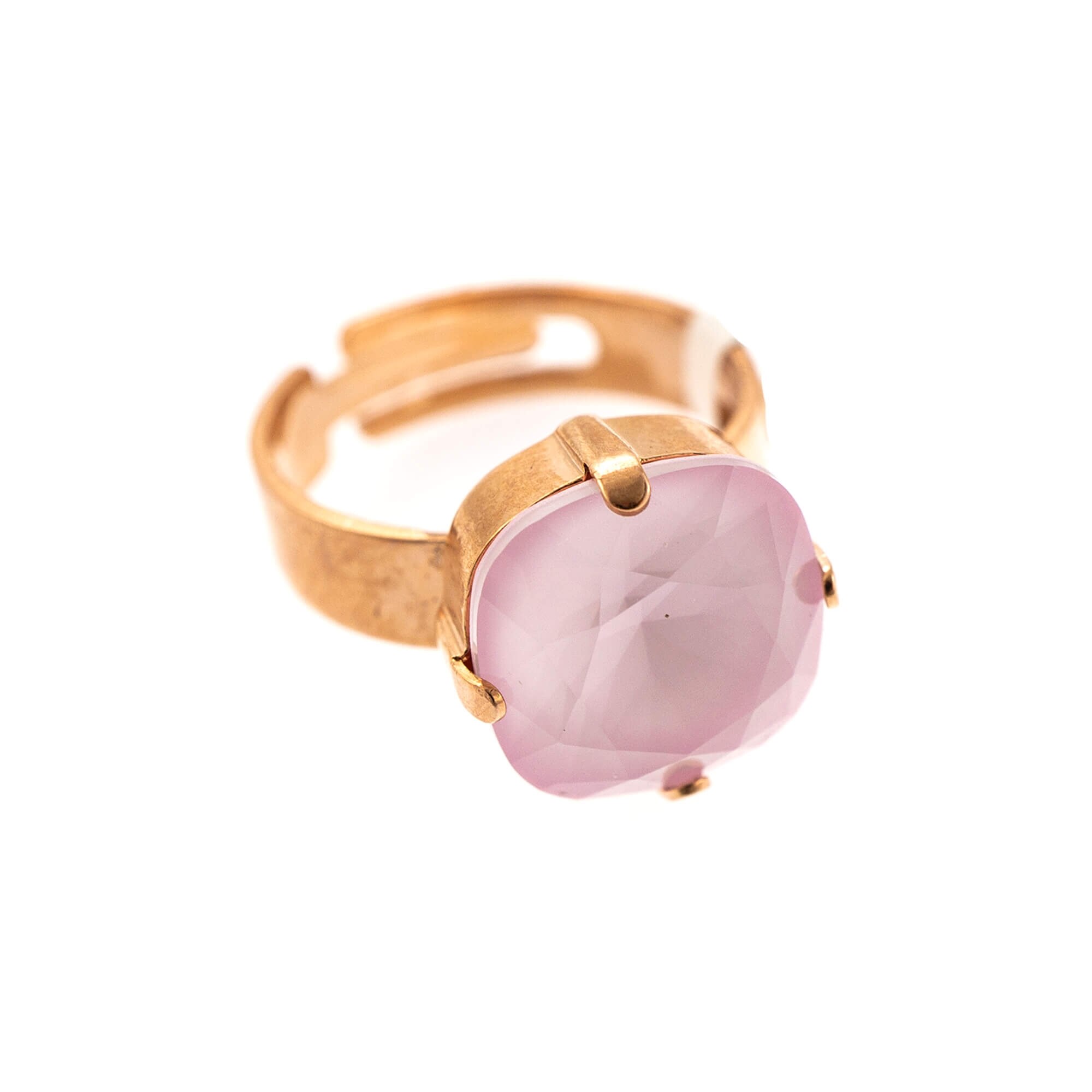 Inel placat cu Aur roz de 24K, Cristale, Powder Rose by Roxannes - Mariana Jewellery, Roz 7326/4-121RG