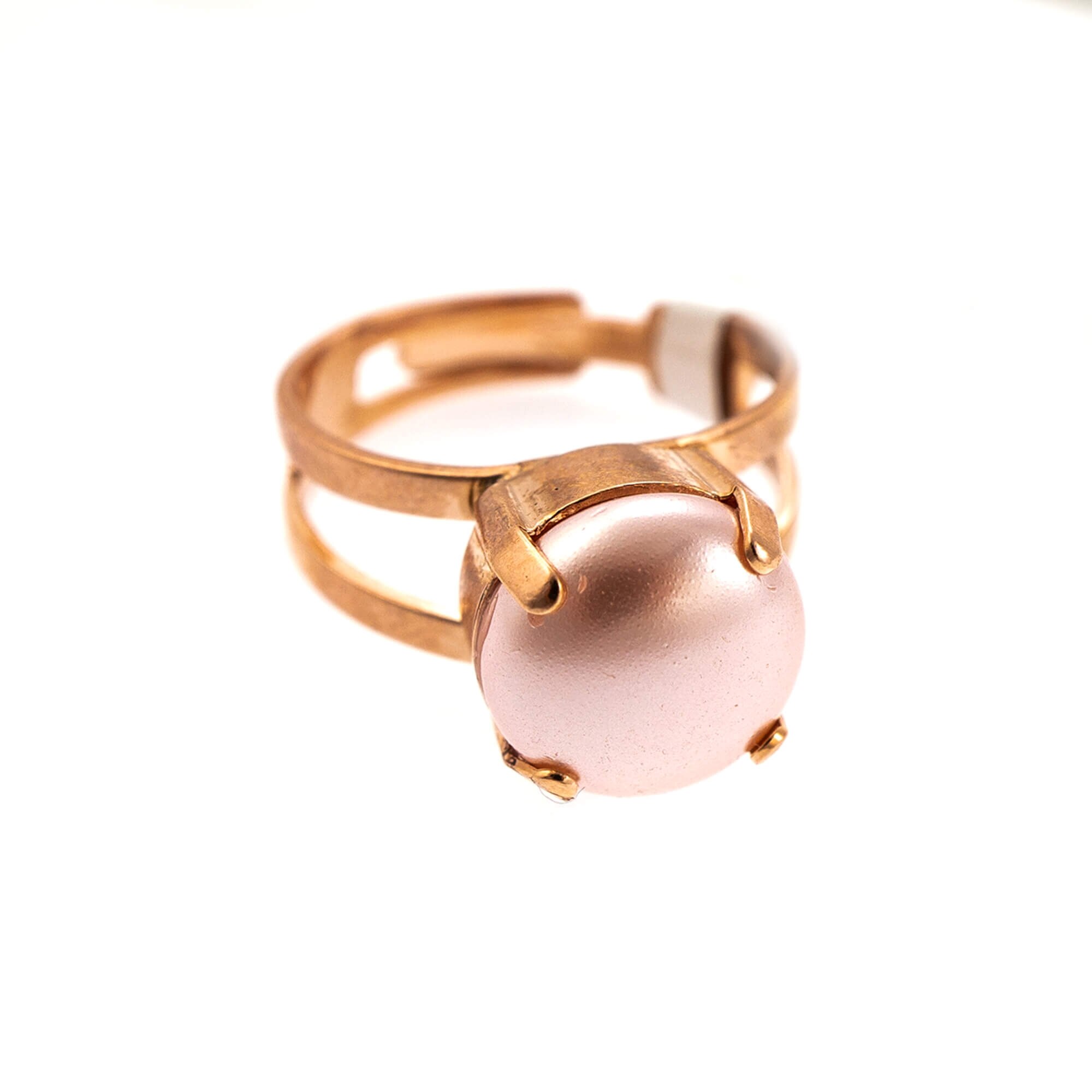 Inel placat cu Aur roz de 24K, Cristale, Antigua by Roxannes - Mariana Jewellery, Roz 7048-12132RG