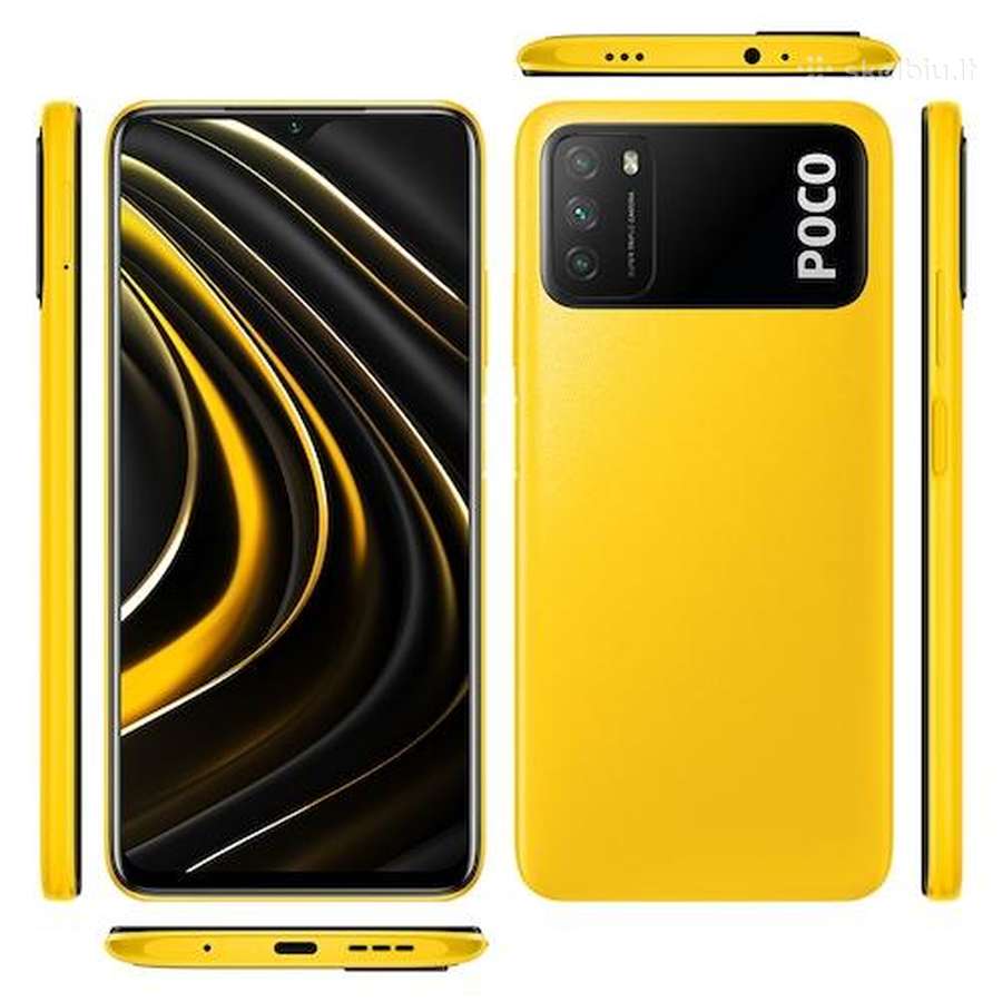 Смартфон Xiaomi Pocophone M3, Dual Sim, 4GB RAM, 64GB, Yellow - eMAG.bg