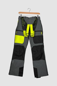 Icepeak, Pantaloni cu model colorblock pentru ski Lawndale Jr, Gri inchis melange/negru/galben Icepeak, Pantaloni cu model colorblock pentru ski Lawndale Jr, Gri inchis melange/negru/galben