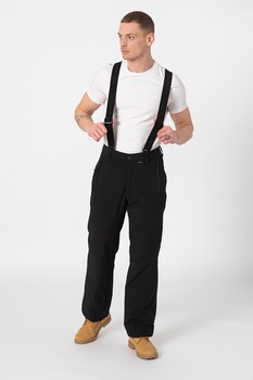 Icepeak, Pantaloni cu bretele, pentru ski Freiberg, Negru Icepeak, Pantaloni cu bretele, pentru ski Freiberg, Negru