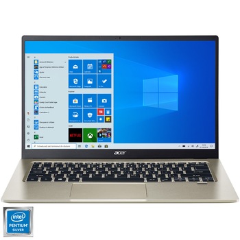 Laptop ultraportabil Acer Swift 1 SF114-33 cu procesor Intel® Pentium® Silver N5030 pana la 3.10, 14 Laptop ultraportabil Acer Swift 1 SF114-33 cu procesor Intel® Pentium® Silver N5030 pana la 3.10, 14