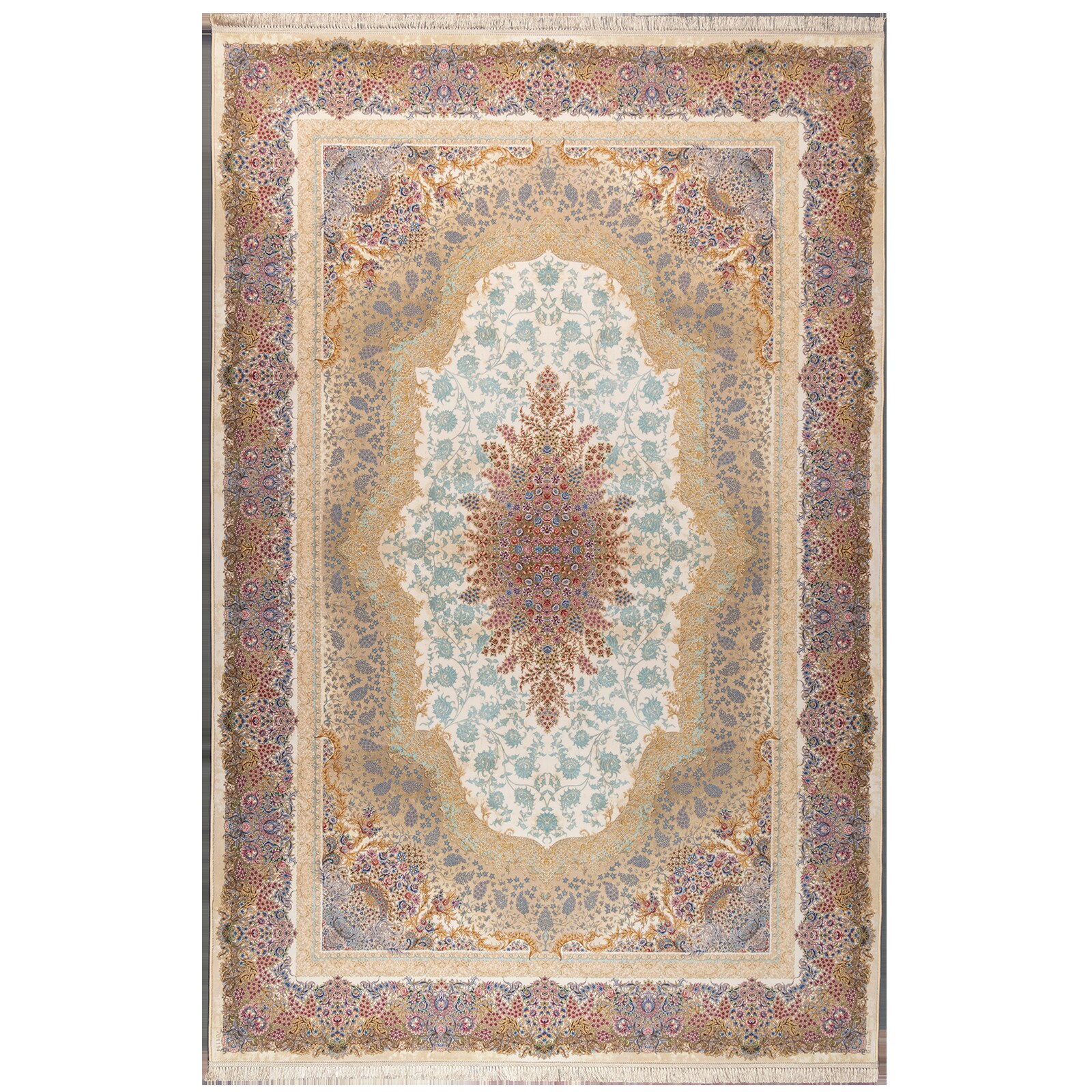 Covor Persan 701114A2 Matase Artificiala 80x120 Culoare Bej