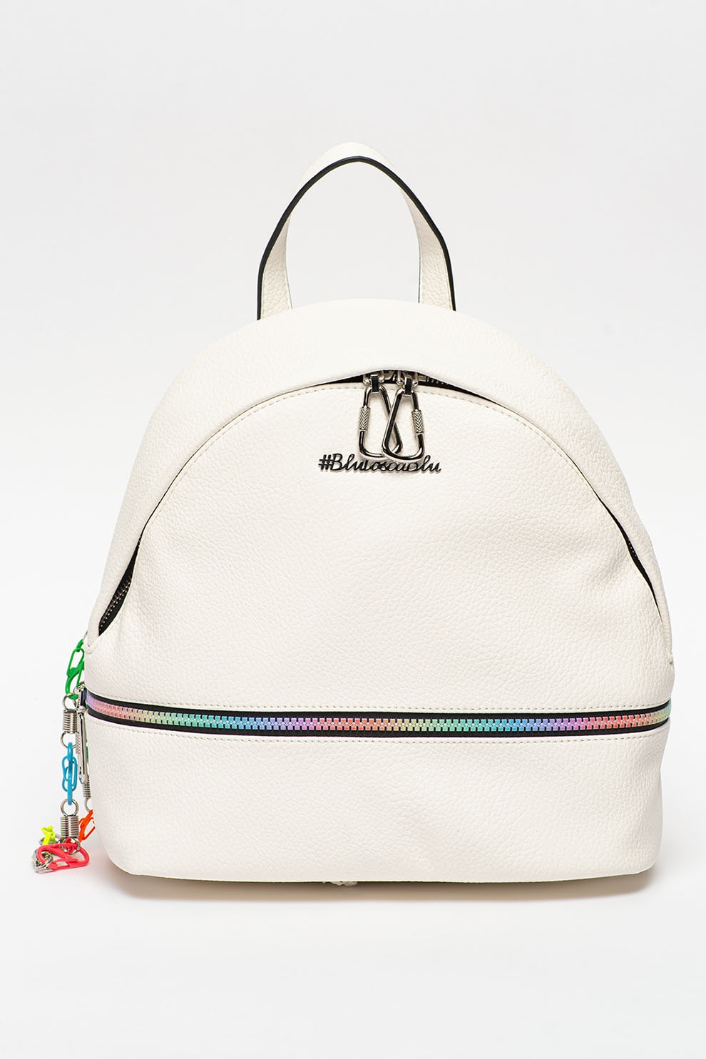 Tosca Blu, Rucsac de piele ecologica White Russian, Alb