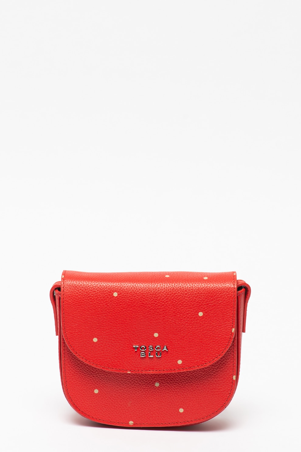 Tosca Blu, Geanta crossbody de piele cu buline Ischia, Tomato