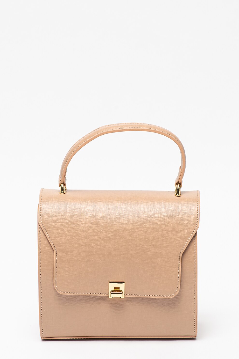 Tosca Blu, Geanta crossbody de piele Capri, Maro nisip