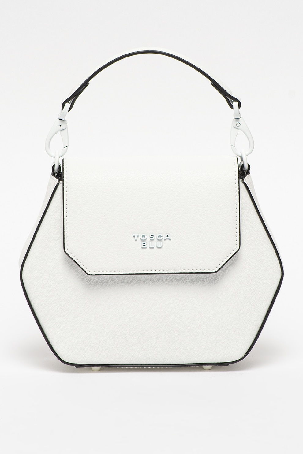 Tosca Blu, Geanta crossbody de piele Tropea, Alb