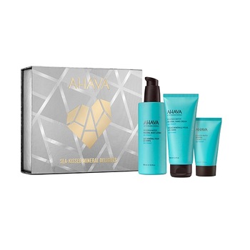 Set cadou Ahava Sea-Kissed Mineral Delights: Lotiune de corp pe baza de minerale, 250 ml si Crema de maini, 100 ml Set cadou Ahava Sea-Kissed Mineral Delights: Lotiune de corp pe baza de minerale, 250 ml si Crema de maini, 100 ml