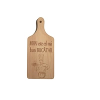 tocator din lemn gravat personalizat 26x12 cm mihai este cel mai bun bucatar imagen 54_0_
0