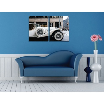 Tablou YEM1525, 2 piese, masina, canvas + sasiu brad, 90 x 60 cm Tablou YEM1525, 2 piese, masina, canvas + sasiu brad, 90 x 60 cm