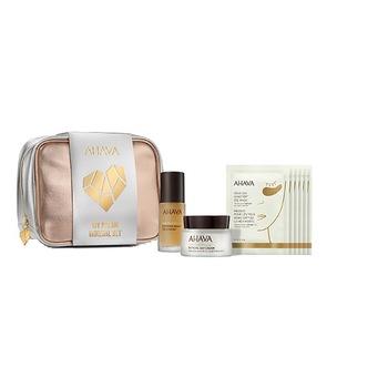 Set cadou Ahava My Dream Mineral: Tratament antirid pentru noapte, 30 ml + Crema de zi antirid, 50 ml + Masca antirid pentru zona ochilor, 6 bucati Set cadou Ahava My Dream Mineral: Tratament antirid pentru noapte, 30 ml + Crema de zi antirid, 50 ml + Masca antirid pentru zona ochilor, 6 bucati