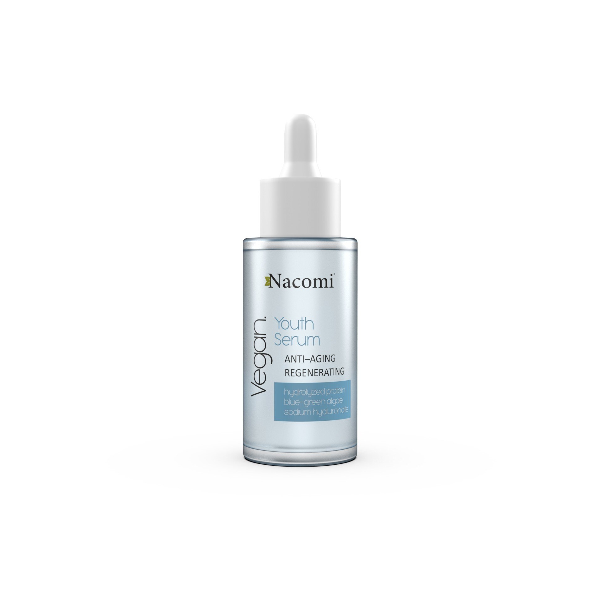Ser anti-imbatranire si regenerare cu proteine hidrolizate si alge albastre-verzi Youth Serum, Nacomi, 30 ml