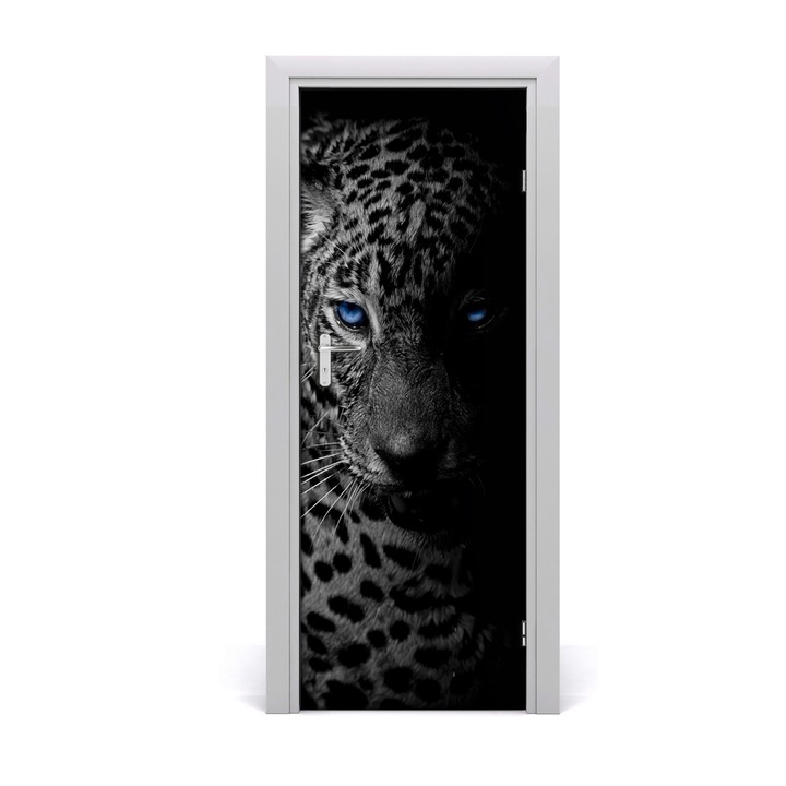 Stickere decorative. Tulup. Autocolante pentru usi. model leopard de perete. 75 x 205 cm