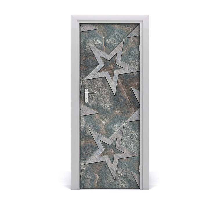Stickere decorative. Tulup. Autocolante pentru usi. model stele piatra. 75 x 205 cm