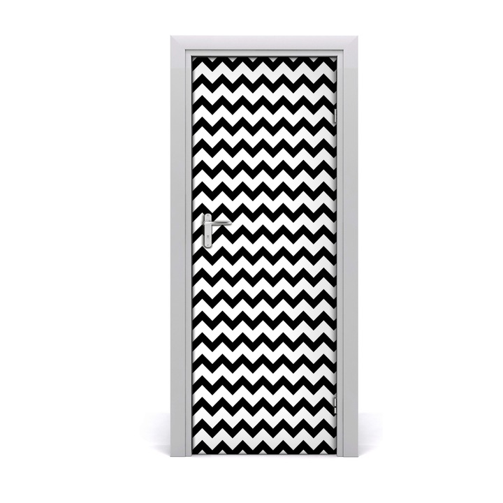 Stickere decorative. Tulup. Autocolante pentru usi. model zigzaguri de perete. 75 x 205 cm