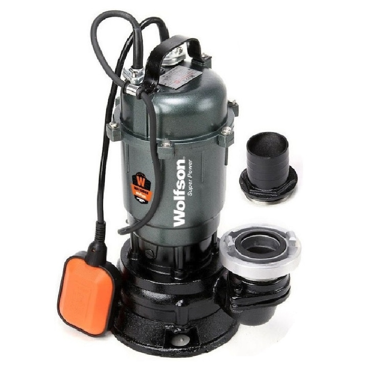 Pompa submersibila apa murdara cu plutitor WOLFSON® TP-3100, 1100W, 14.7mc/h, adancime absorbtie 10m, inaltime refulare 10m, include mufa STORZ 2" pentru cuplare rapida