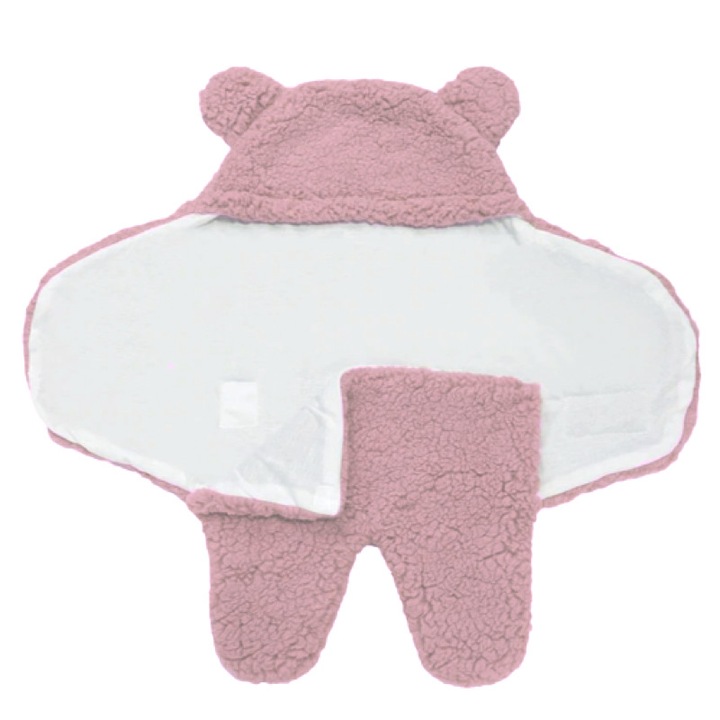 Pelenkázószőnyeg mackó formájú, rózsaszín