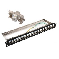 patch panel 19quot modular echipat cat6a 10gb lankatt ftpstp 24port x rj45 1u autosertizare toolless ecranat 500mhz suport de cabluri integrat - 10 gigabit imagen 22_0_
0