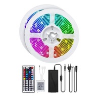 set 2 benzi cu 600 led-uri smd 2835 rgb ip65 8 moduri de iluminare 12v cu telecomanda 10 m multicolor imagen 33_0_
0