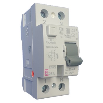 Siguranta automata diferentiala RCCB 25A/30mA ETI 002061111 Siguranta automata diferentiala RCCB 25A/30mA ETI 002061111