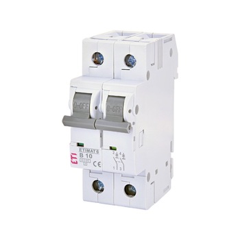 Siguranta automata 2P 10A Curba B 6kA ETI 002113514 Siguranta automata 2P 10A Curba B 6kA ETI 002113514