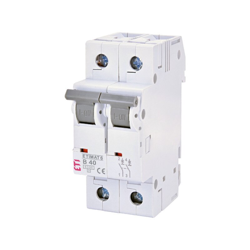 Siguranta automata 2P 40A Curba B 6kA ETI 002113520