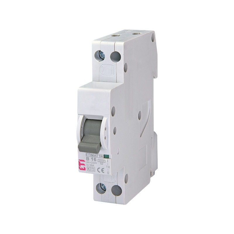 Siguranta automata 1P+N 16A Curba B 6kA 1M ETI 002191104