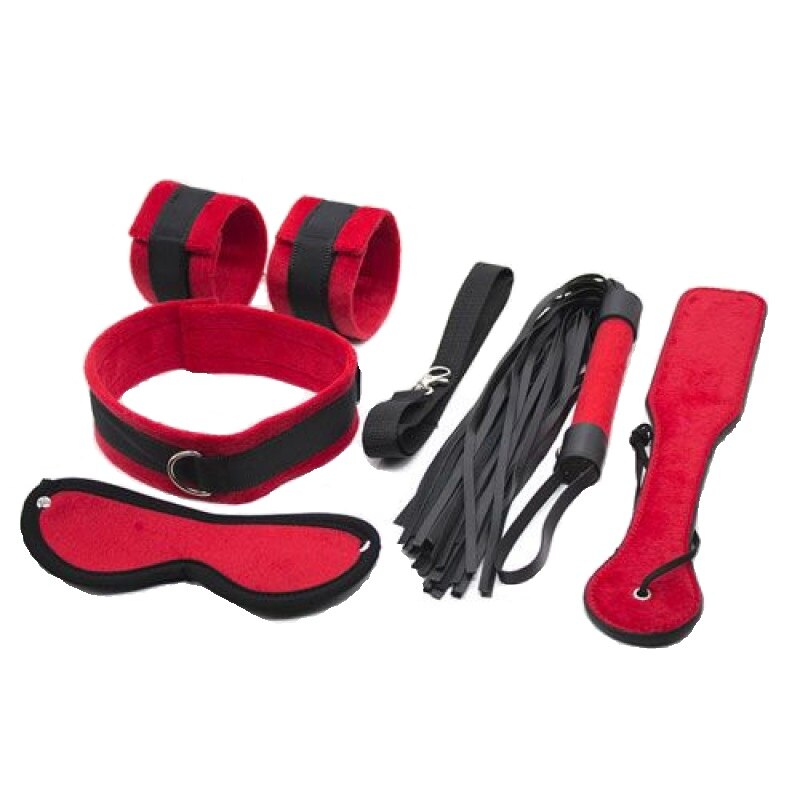 Set Bondage, Erotica, Rosu, 7 piese
