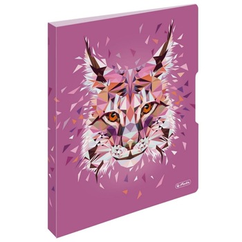 Caiet mecanic A4, 2 inele, Herlitz Wild Animals Lynx Caiet mecanic A4, 2 inele, Herlitz Wild Animals Lynx