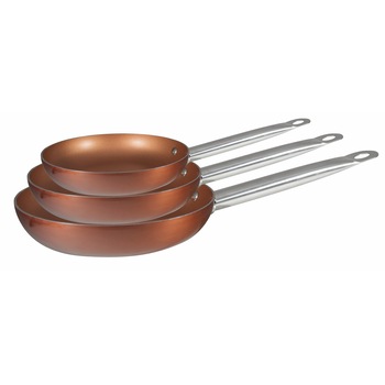 Set 3 Tigai Bergner Ifinity Cooper, aluminiu, cu inductie, 20-24-28 cm Set 3 Tigai Bergner Ifinity Cooper, aluminiu, cu inductie, 20-24-28 cm