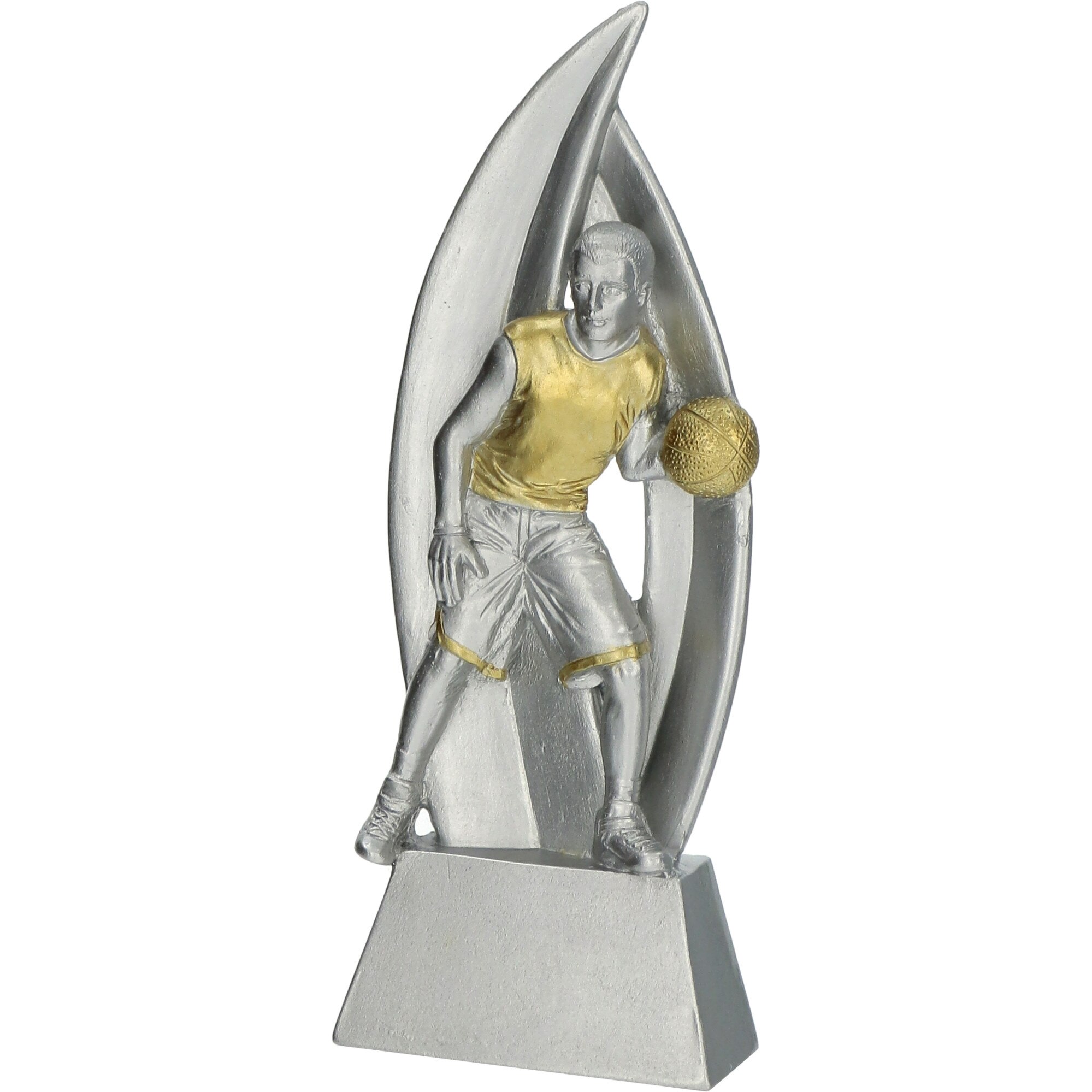 Trofeu baschet din rasina RP6002,argintiu,18 cm