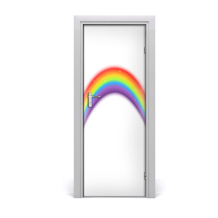 Stickere decorative. Tulup. Autocolante pentru usi. model Rainbow de perete. 75 x 205 cm