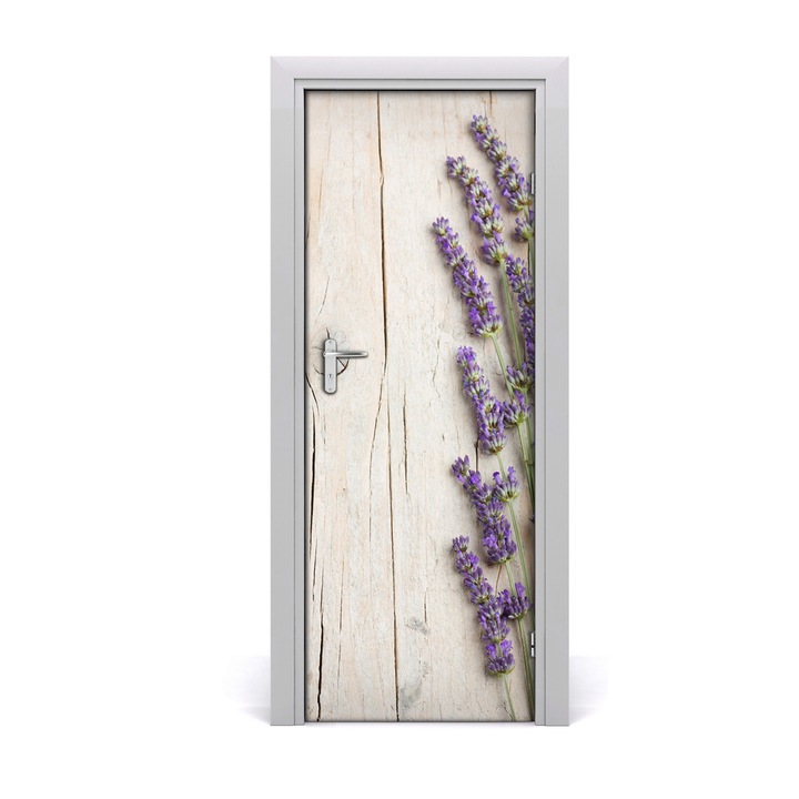 Stickere decorative. Tulup. Autocolante pentru usi. model Perete autocolant decal lemn Usa lavanda. 75 x 205 cm
