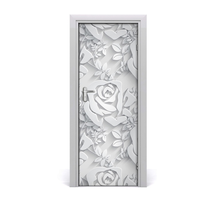 Stickere decorative. Tulup. Autocolante pentru usi. model Furnir imagini de fundal adezive Roses usi. 7. 75 x 205 cm