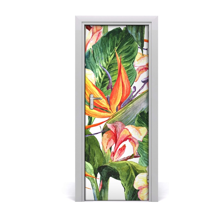 Stickere decorative. Tulup. Autocolante pentru usi. model Hawaii. 8. 75 x 205 cm