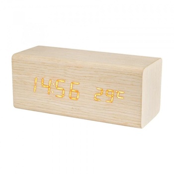 Ceas din lemn, digital, Home OC 06, alarma, afisare temperatura Ceas din lemn, digital, Home OC 06, alarma, afisare temperatura