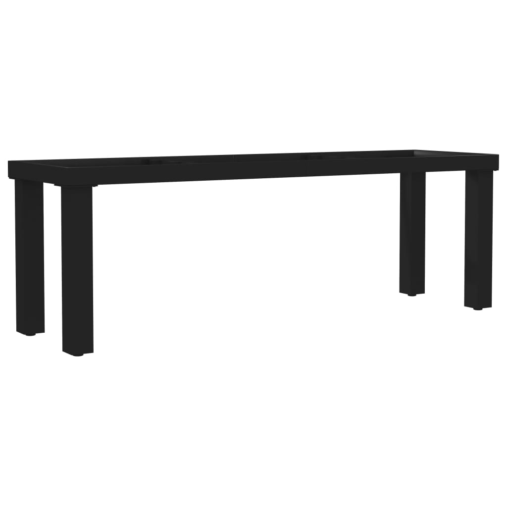 Cadru cu picioare pentru banca, vidaXL, Otel, 125 x 36 x 42 cm, Negru