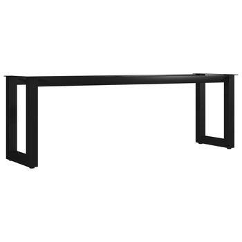 Cadru cu picioare pentru banca/masa, forma O, vidaXL, Otel, 125 x 36 x 42 cm, Negru Cadru cu picioare pentru banca/masa, forma O, vidaXL, Otel, 125 x 36 x 42 cm, Negru